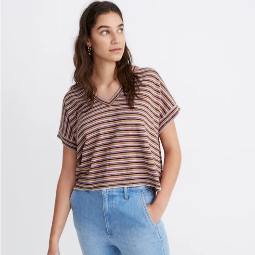 Madewell Multicolor Striped Paulson Sweater Tee Size XXS